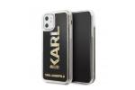 Karl Lagerfeld Karl Logo Glitter Cover Hard Case Θήκη προστασίας από σιλικόνη – iPhone 11 (Clear Glitter / Black / Gold)