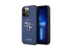 Guess “4G Logo Collection” Hard Case PU Leather Θήκη προστασίας από δερματίνη – iPhone 13 Pro (Μπλε)