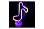 LED επιτραπέζιο φωτιστικό νέον με βάση Μουσική Νότα πολύχρωμη
