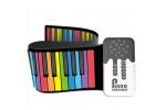Επαναφορτιζόμενο ευλύγιστο πολύχρωμο πιάνο αφής με 49 πλήκτρα - Rainbow piano