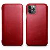 Θήκη iCarer Δερμάτινη iPhone 11 Pro Max(6.5) Curved Edge Vintage Κόκκινο