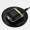 Δερμάτινη Θήκη iCarer για AirPods Gold Electroplating Μαύρο Χρυσό Χρήση