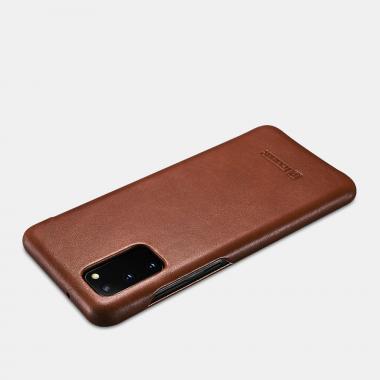 Θήκη iCarer Δερμάτινη Samsung Galaxy S20 Curved Edge Vintage Κόκκινο